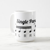 single paradiddle コーヒーマグカップ (正面左)