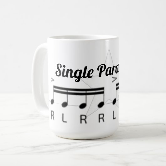 single paradiddle コーヒーマグカップ (正面左)