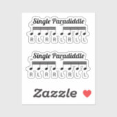 single paradiddle stickers シール (シート)