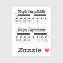 single paradiddle stickers シール