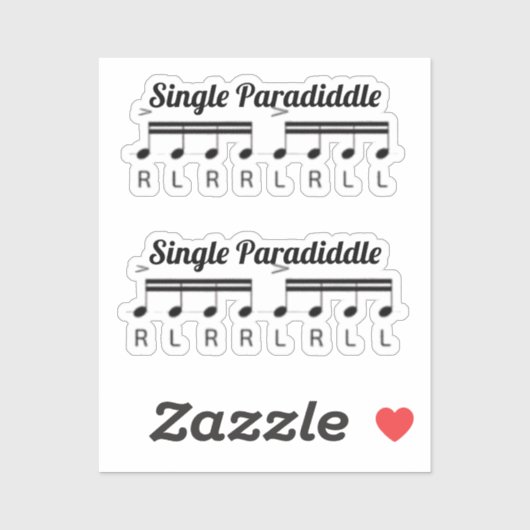 single paradiddle stickers シール (シート)