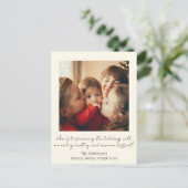 Single Photo Holiday Postcard ポストカード (スタンド正面)