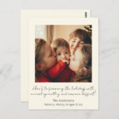 Single Photo Holiday Postcard ポストカード (正面/裏面)