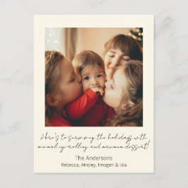 Single Photo Holiday Postcard ポストカード