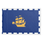 Single Pillowcase with flag of Quebec  City 枕カバー (裏面)