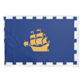 Single Pillowcase with flag of Quebec  City 枕カバー (正面)