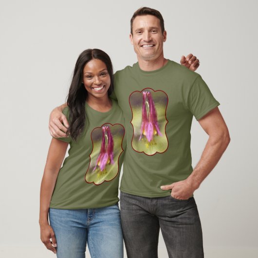 Single Red Columbine Flower Art Tシャツ (ユニセックス)