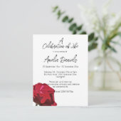 Single Red Rose Celebration of Life  Card 招待状 (スタンド正面)