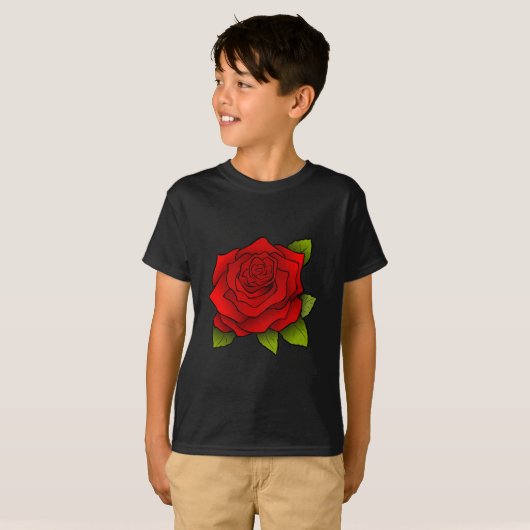 Single Red Rose Tシャツ (正面フル)
