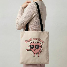 Single & Sassy Tote Bag Funny Single Life Gift  トートバッグ