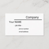 single sided simple white business card 名刺 (正面)
