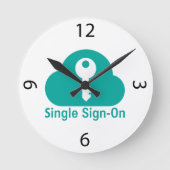 Single Sign-On Cloud Key Security ラウンド壁時計 (正面)