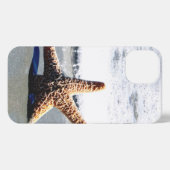 Single Starfish Washed Ashore Jigsaw Puzzle iPhoneケース (裏面横)