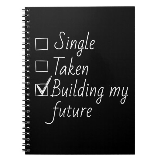 Single Taken Checklist Style Motivational Quote ノートブック (正面)