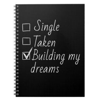 Single Taken Checklist Style Motivational Quote  N ノートブック