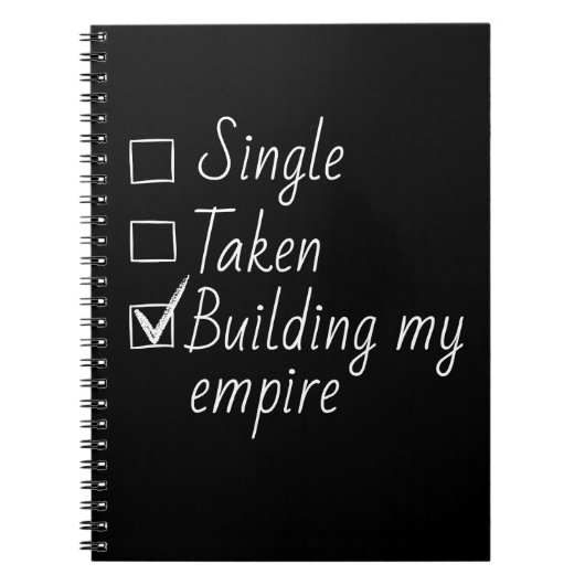 Single Taken Checklist Style Motivational Quote  N ノートブック (正面)