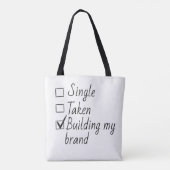 Single Taken Checklist Style Motivational Quote  T トートバッグ (裏面)