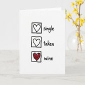 Single Taken Wine Humor Card カード (黄色い花)