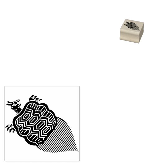 Single Turtle / 一つ亀 ラバースタンプ (押印)