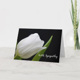 SINGLE WHITE ROSE SYMPATHY CARD サンキューカード