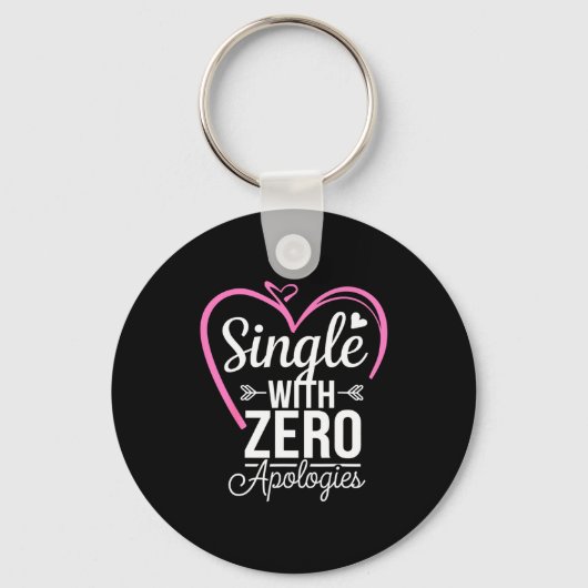 Single With Zero Alogies Anti Valentine Day  キーホルダー (正面)