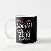 Single With Zero Alogies Anti Valentine Day  コーヒーマグカップ (左)