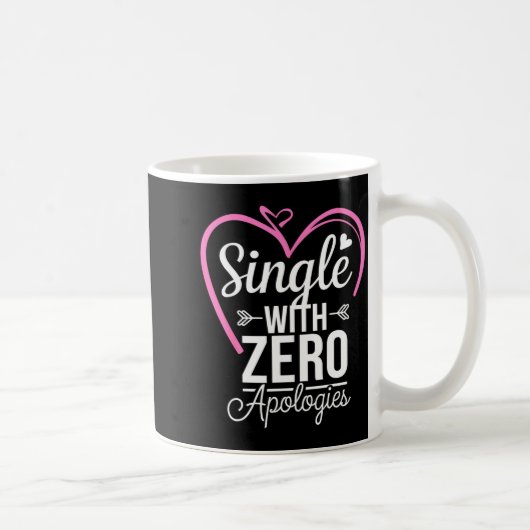 Single With Zero Alogies Anti Valentine Day  コーヒーマグカップ (右)