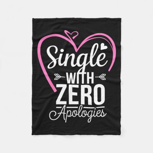 Single With Zero Alogies Anti Valentine Day  フリースブランケット (正面)