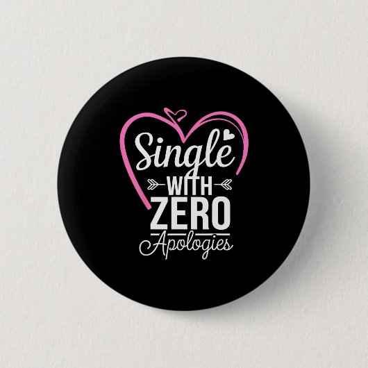Single With Zero Alogies Anti Valentine Day 缶バッジ (正面)