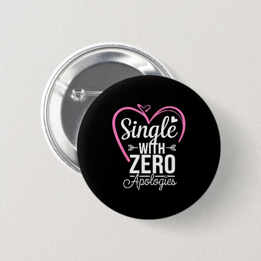 Single With Zero Alogies Anti Valentine Day  缶バッジ (正面&裏面)