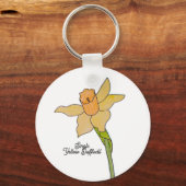 Single Yellow Daffodil  キーホルダー (正面)