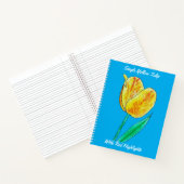 Single Yellow Tulip Red Highlights Spiral Notebook ノートブック (内部)