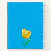 Single Yellow Tulip Red Highlights Spiral Notebook ノートブック (裏面)