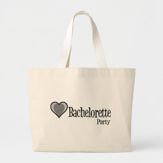 SingleHeart BacheloretteParty Blk ラージトートバッグ (正面)
