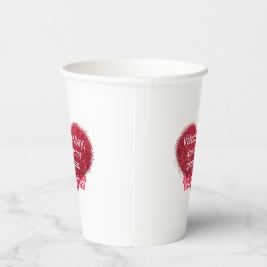 Singles valentine's day sarcastic text on heart 紙コップ (右)