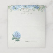 SINIブルーアジサイ折り畳み座席表 プレイスカード (外部開封)