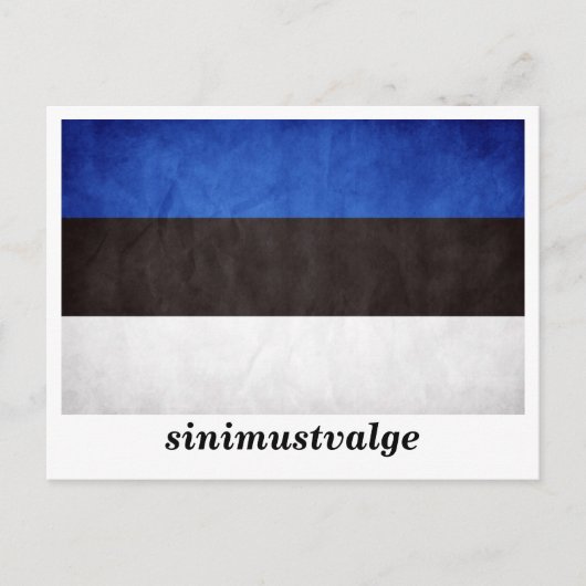 "sinimustvalge"エストニア国旗 ポストカード (正面)