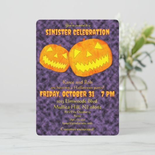 Sinister Celebration Halloween Party 招待状 (スタンド正面)