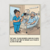 Sinister Nurse Prepares Injection Get Well ポストカード (正面)