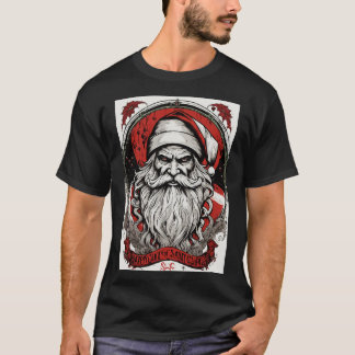 Sinister Santa Circle Tee:レトロベクトルアートバイダン Tシャツ