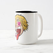 💞 Sinji Love Mug – Anime-Inspired Emotional Coffe ツートーンマグカップ (正面右)