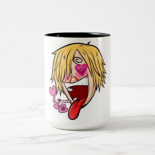 💞 Sinji Love Mug – Anime-Inspired Emotional Coffe ツートーンマグカップ (中央)