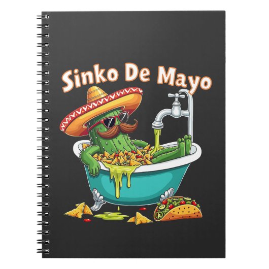 Sinko de Mayo「おもしろいCinco de Mayo Cactus」 ノートブック (正面)