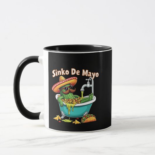 Sinko de Mayo「おもしろいCinco de Mayo Cactus」 マグカップ (左)