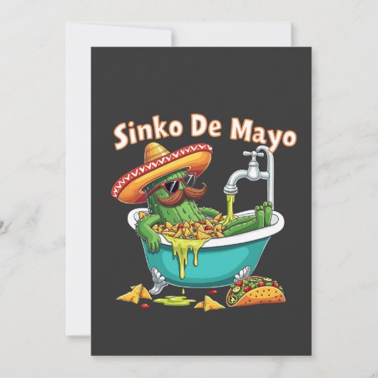 Sinko de Mayo「おもしろいCinco de Mayo Cactus」 案内状 (正面)