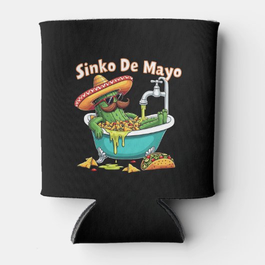 Sinko de Mayo「おもしろいCinco de Mayo Cactus」 缶クーラー (正面)