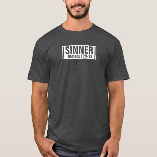 Sinner – メンズベーシックDark Tシャツ (正面)