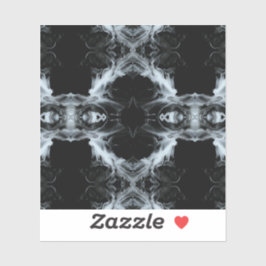 Sins and Virtues Abstract Black White Fluid Art シール