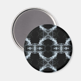 Sins and Virtues Abstract Black White Fluid Art マグネット