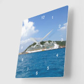 Sint Maartenの自由 スクエア壁時計 (傾斜)